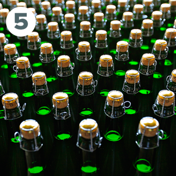 the bubbles are created naturally in the bottle