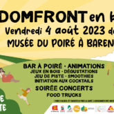 Couverture Domfront en bouteille 4 août 2023 au musée du poiré à Barenton (50)